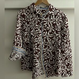 J McLaughlin seersucker button up shirt - Size L